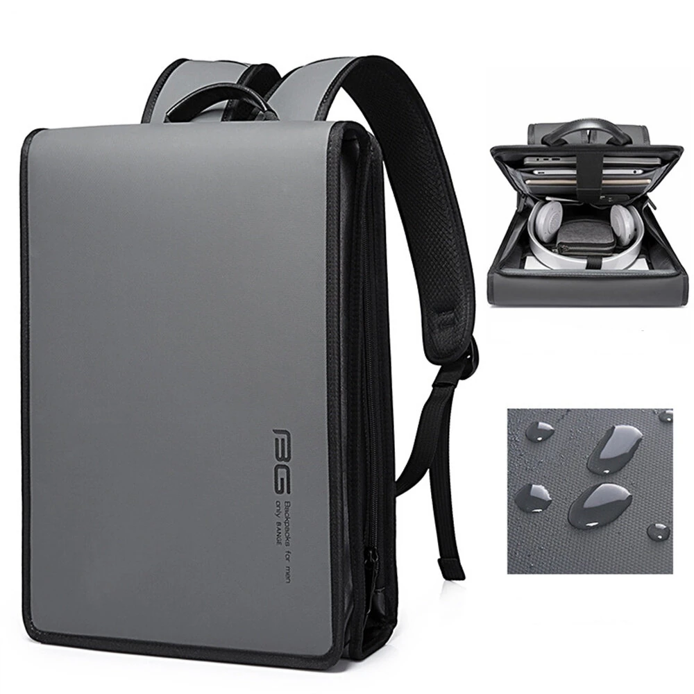 (image for) BANGE Business Backpack Men's Shoulder Bag Waterproof 15.6 Inch Laptop Computer Bagpack Large Capacity Storage Back Bag for Men